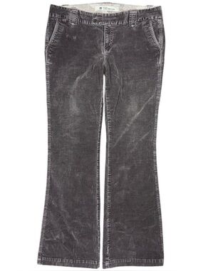 Vintage Y2K Gap Long and Lean Corduroy Flare Pants Brown Flap Pocket Womens 14